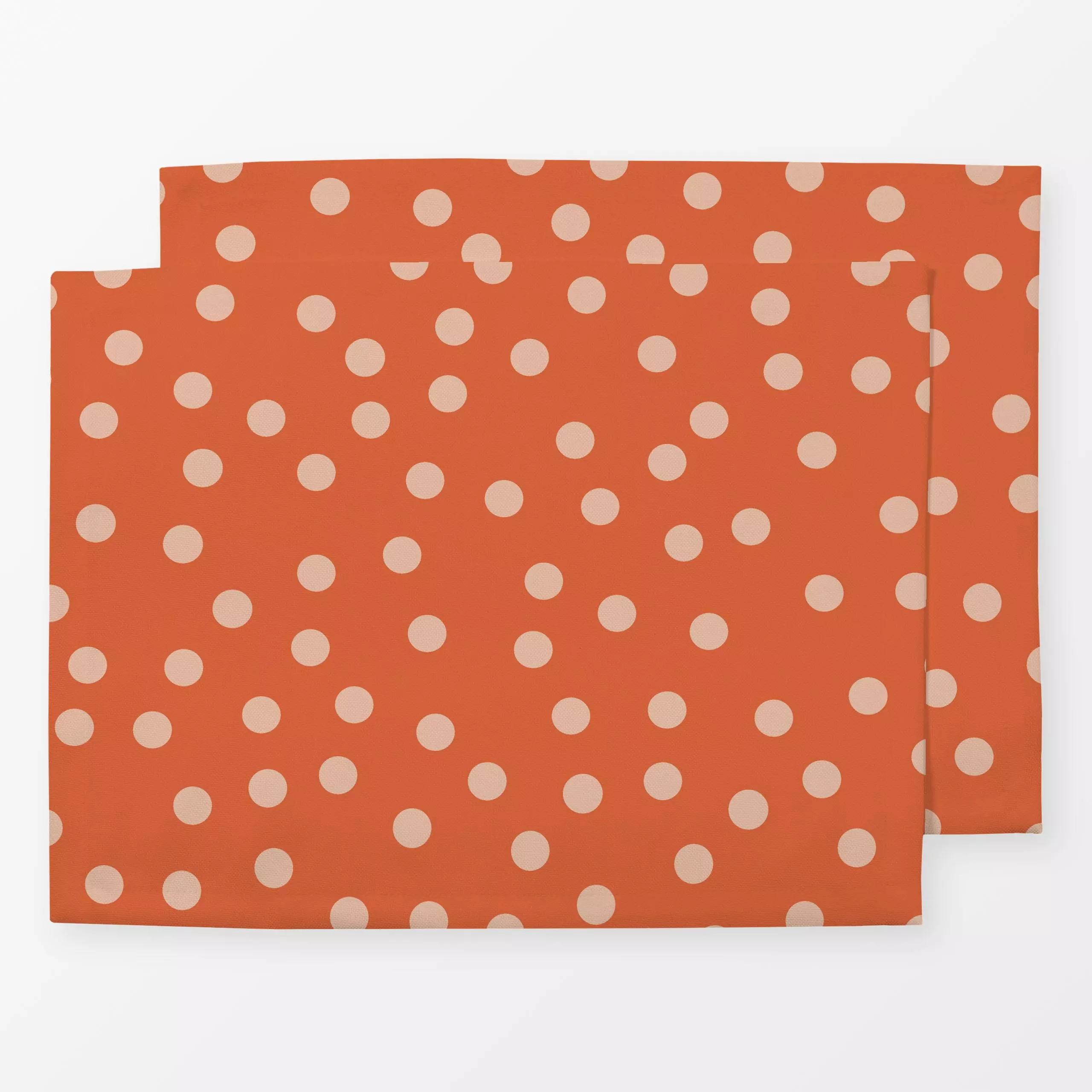 Tischset HAPPY Dots tomato, gemustert, von Julia Schumacher