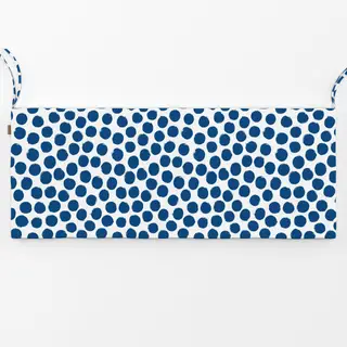 Bankauflage Polka Dots 5 Blau Punkte