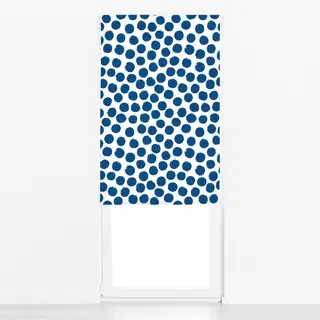 Raffrollo Polka Dots 5 Blau Punkte