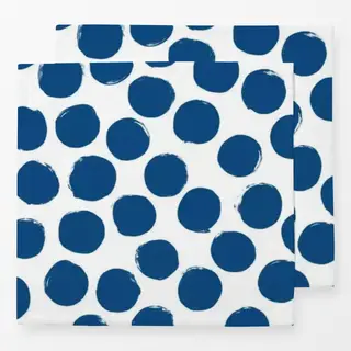 Servietten Polka Dots 5 Blau Punkte