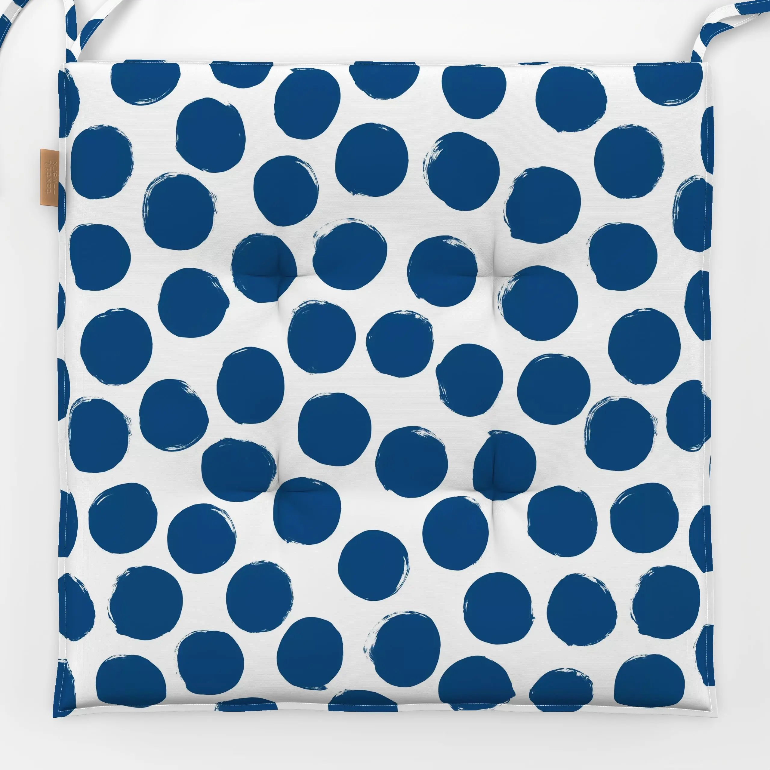 Sitzkissen Polka Dots 5 Blau Punkte - Symbole & Muster - von „Primus Pattern"; Muster, Punkte, modern, Dots, blau, trend, mi...