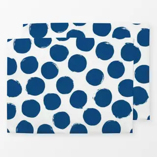 Tischset Polka Dots 5 Blau Punkte