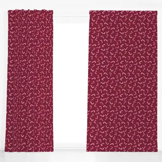 Dekovorhang Zuckerstangen rot pink