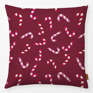Kissen Zuckerstangen rot pink