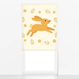 Raffrollo Osterhase Butter Gelb