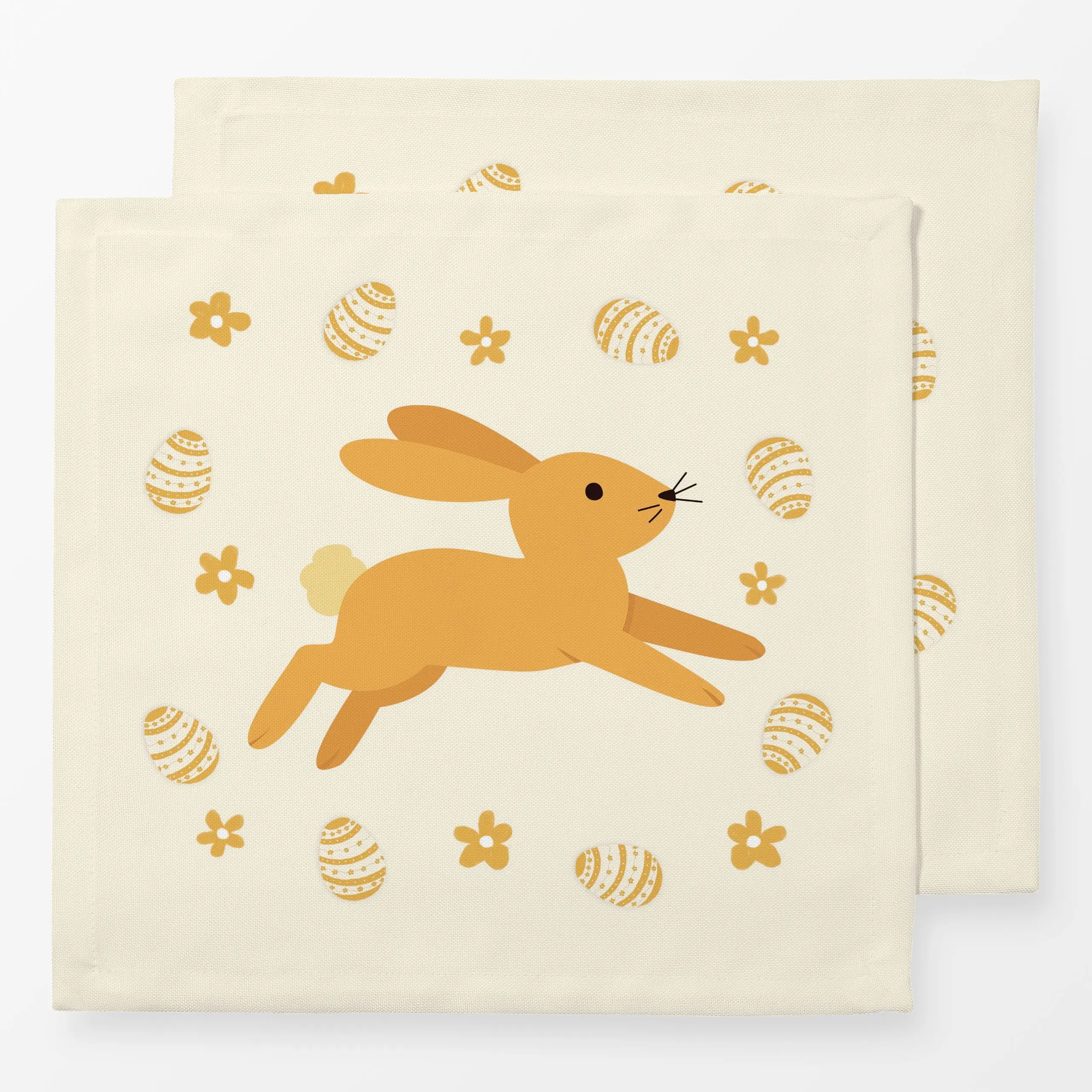 Servietten Osterhase Butter Gelb - Frühling, Ostern - von „Monika Strigel"; minimal, Hase, Kinderzimmer, Osterhase, gelb, Fr...