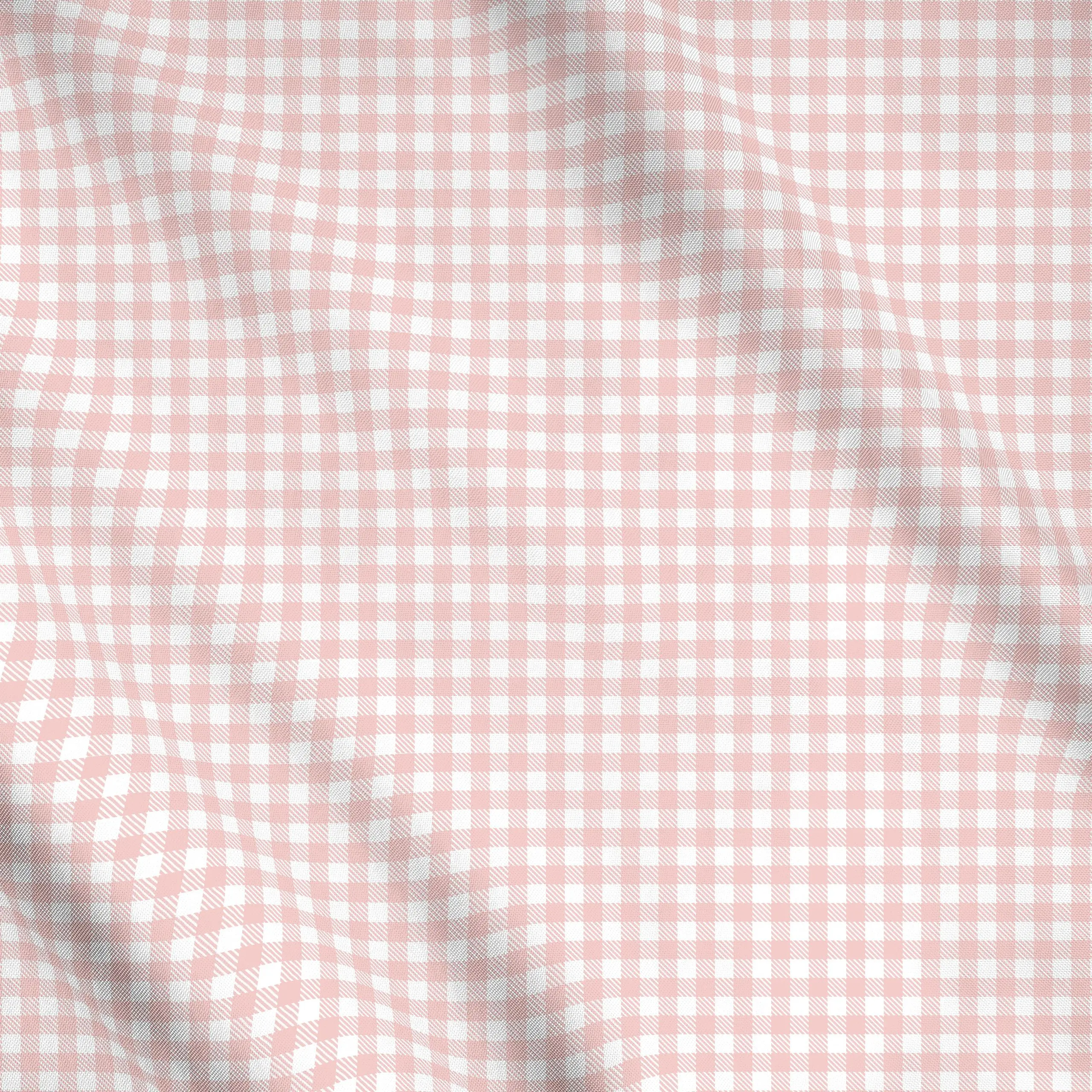 Meterware Kleines Karo Frühjahr Rosa, gemustert, Ostern, von Uta Naumann