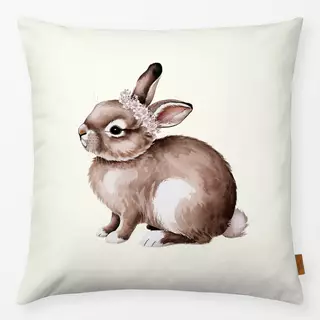 Kissen Coquette Hase Blumenkranz