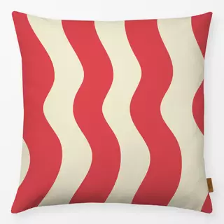 Kissen Wellen Beige Red