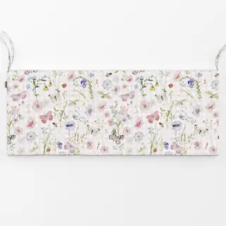 Bankauflage Rosa Blumenwiese Karo