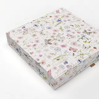 Bodenkissen Rosa Blumenwiese Karo