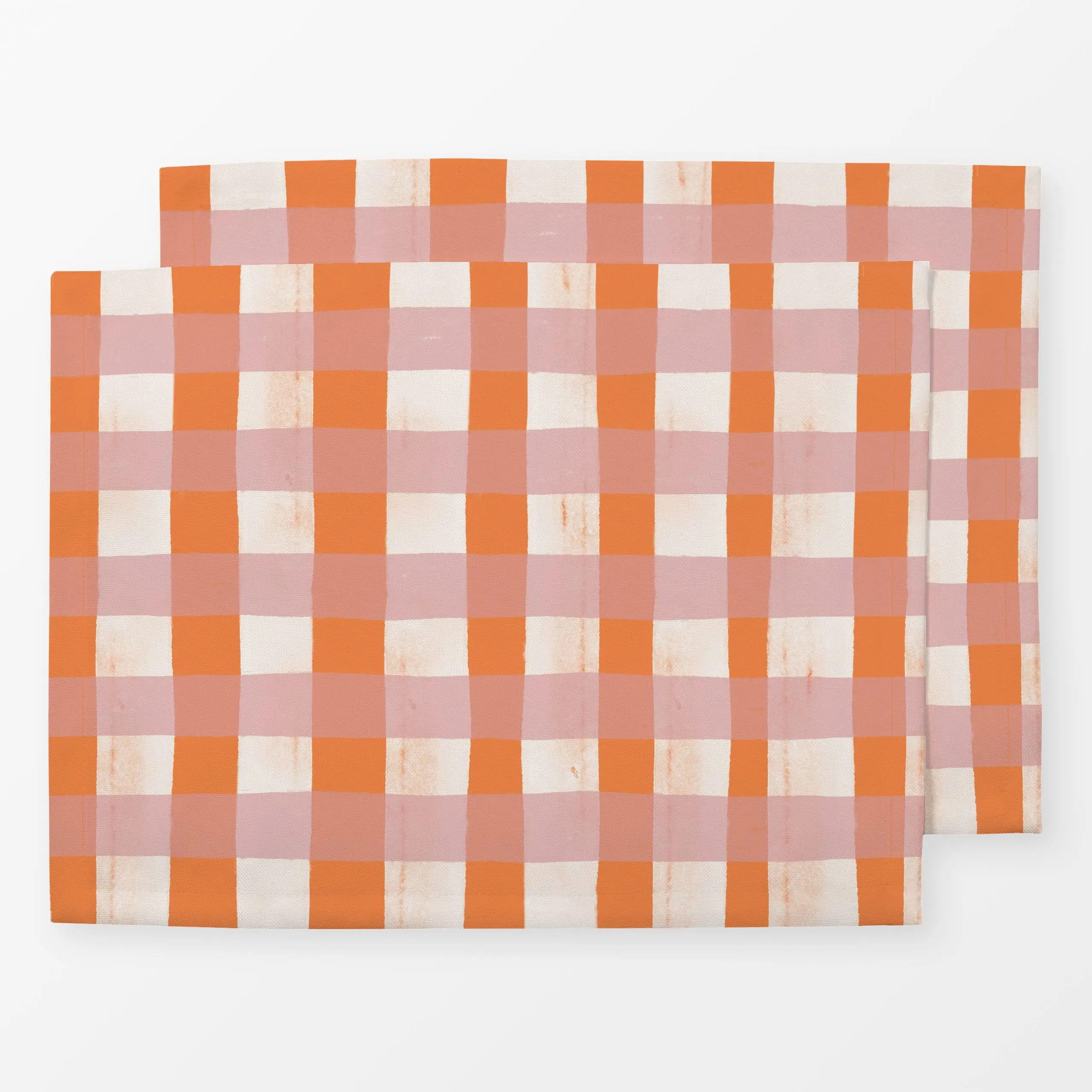 Tischset Art Stripes orange - Herbst, Symbole & Muster - von „Kruth Design"; Zeichnung, Linien, Streifen, modern, Karo, Herb...