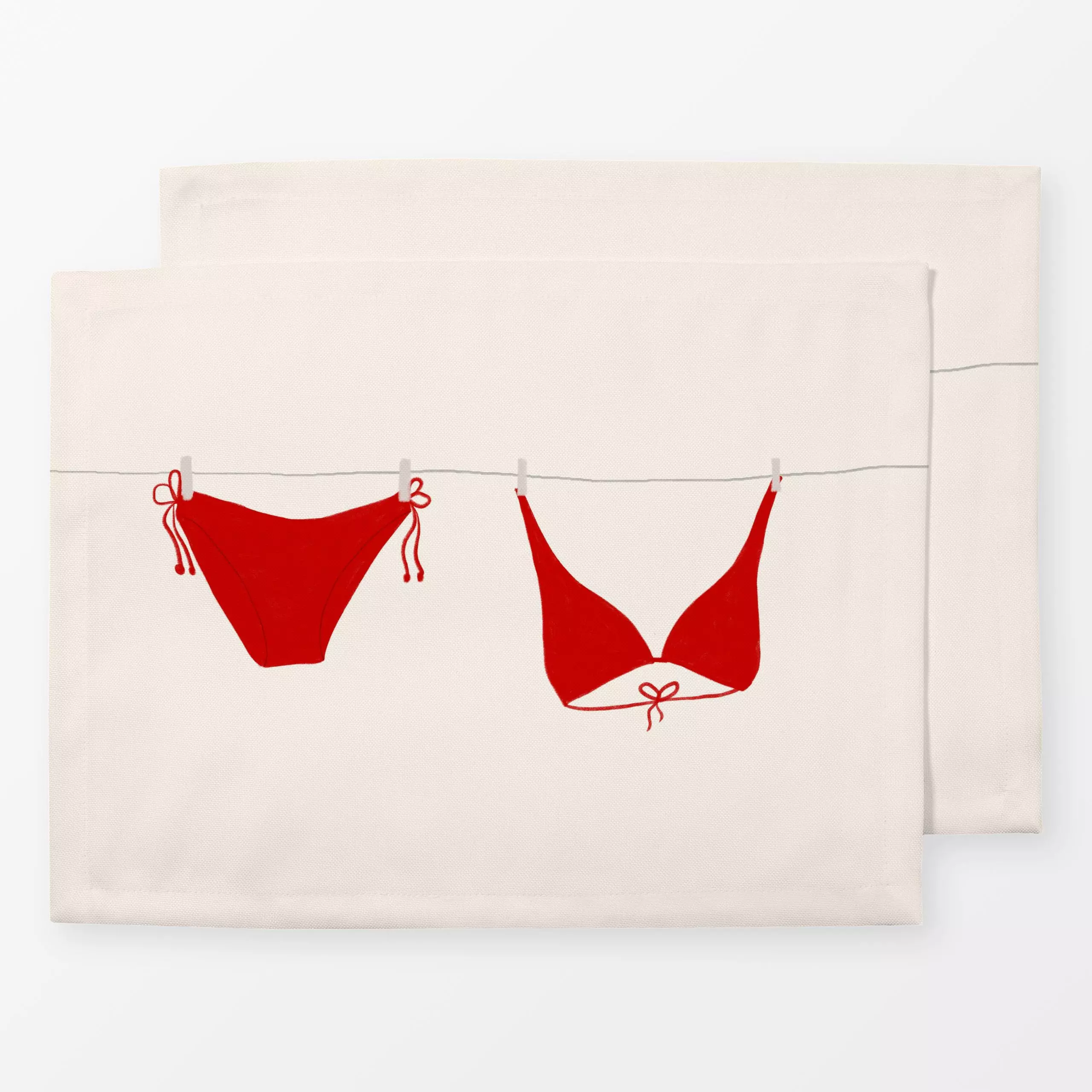 Tischset Sommer Bikini, Sommer, von Sophie Augustin Illustration