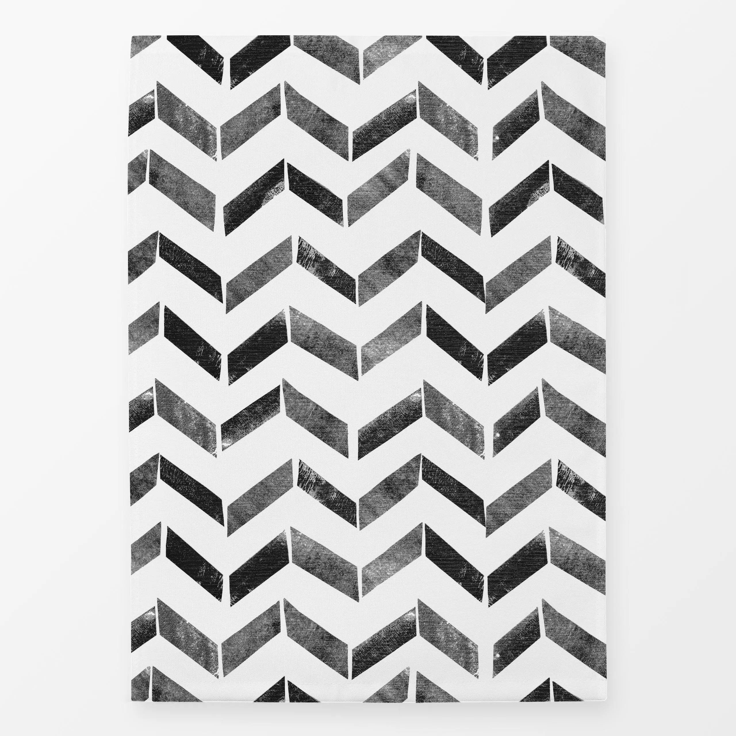 Geschirrtücher Zigzag Lines Black&White - Symbole & Muster - von „Studio Kesse"; boho, minimal, Hygge, grafisch, Scandi, Nor...