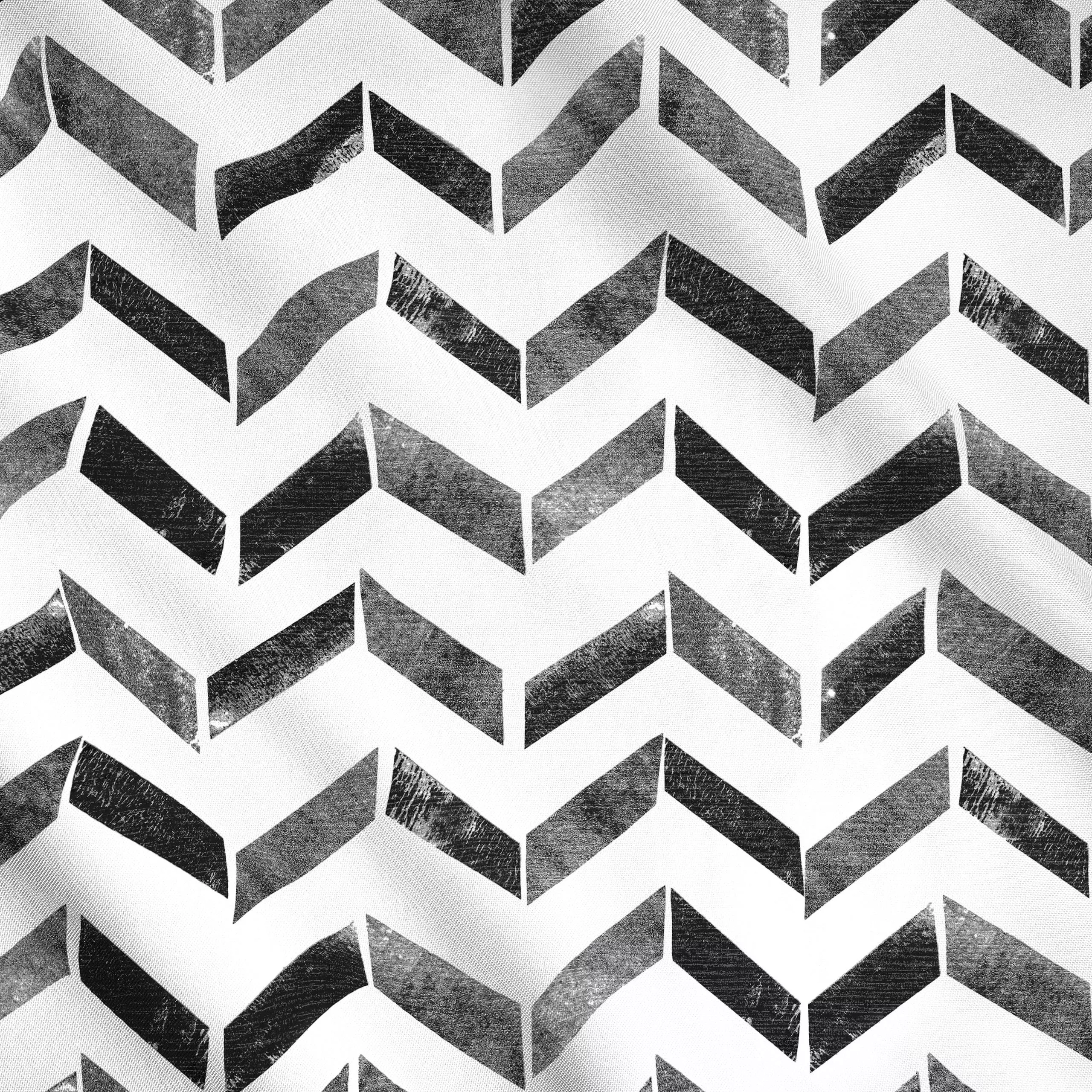 Meterware Zigzag Lines Black&White, gemustert, von Studio Kesse