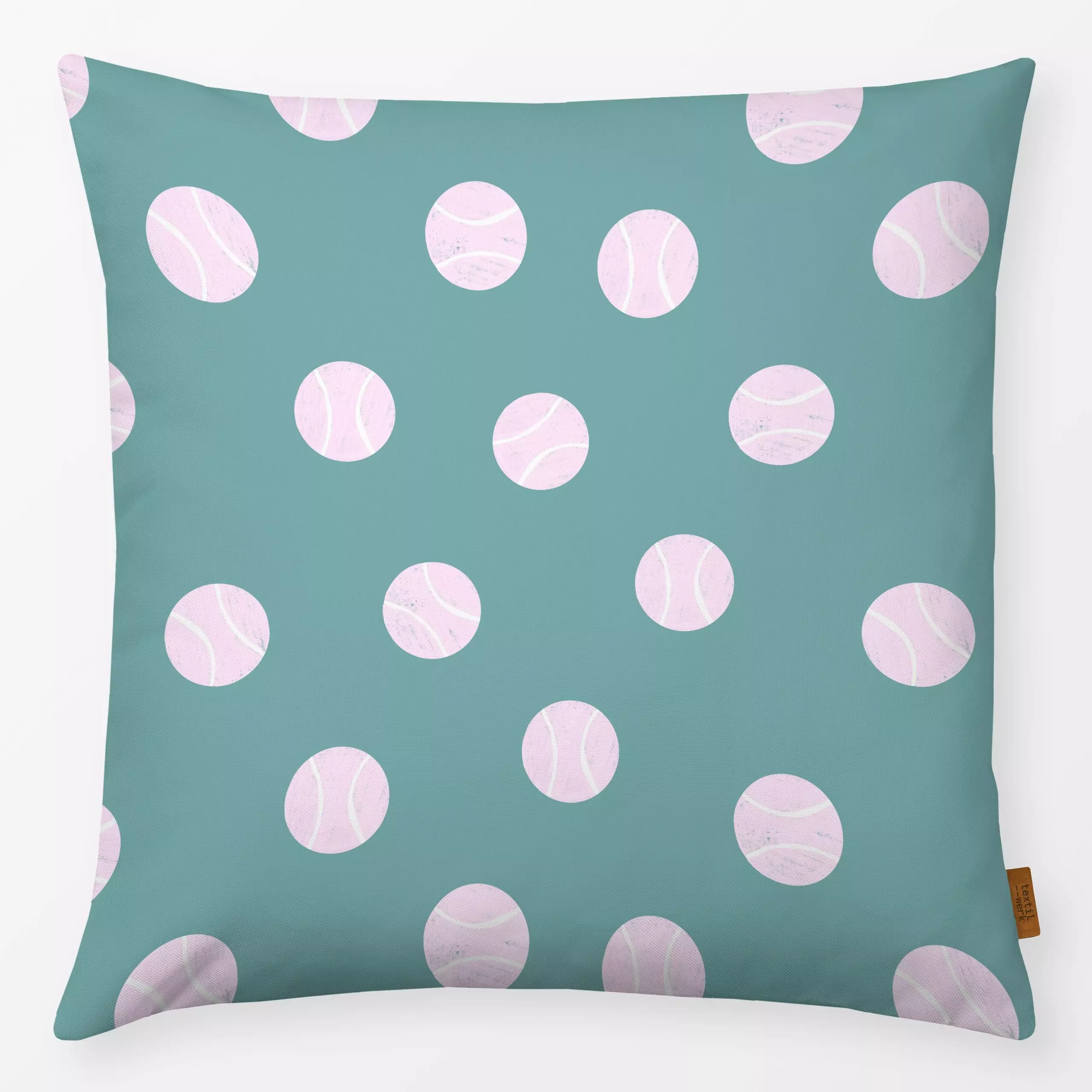 Kissen Vintage Vibe Tennisball - Sommer, Sport - von „Studio ROSAGRAU"; Retro, Tennis, Sommer, vintage, outdoor, StudioROSAG...