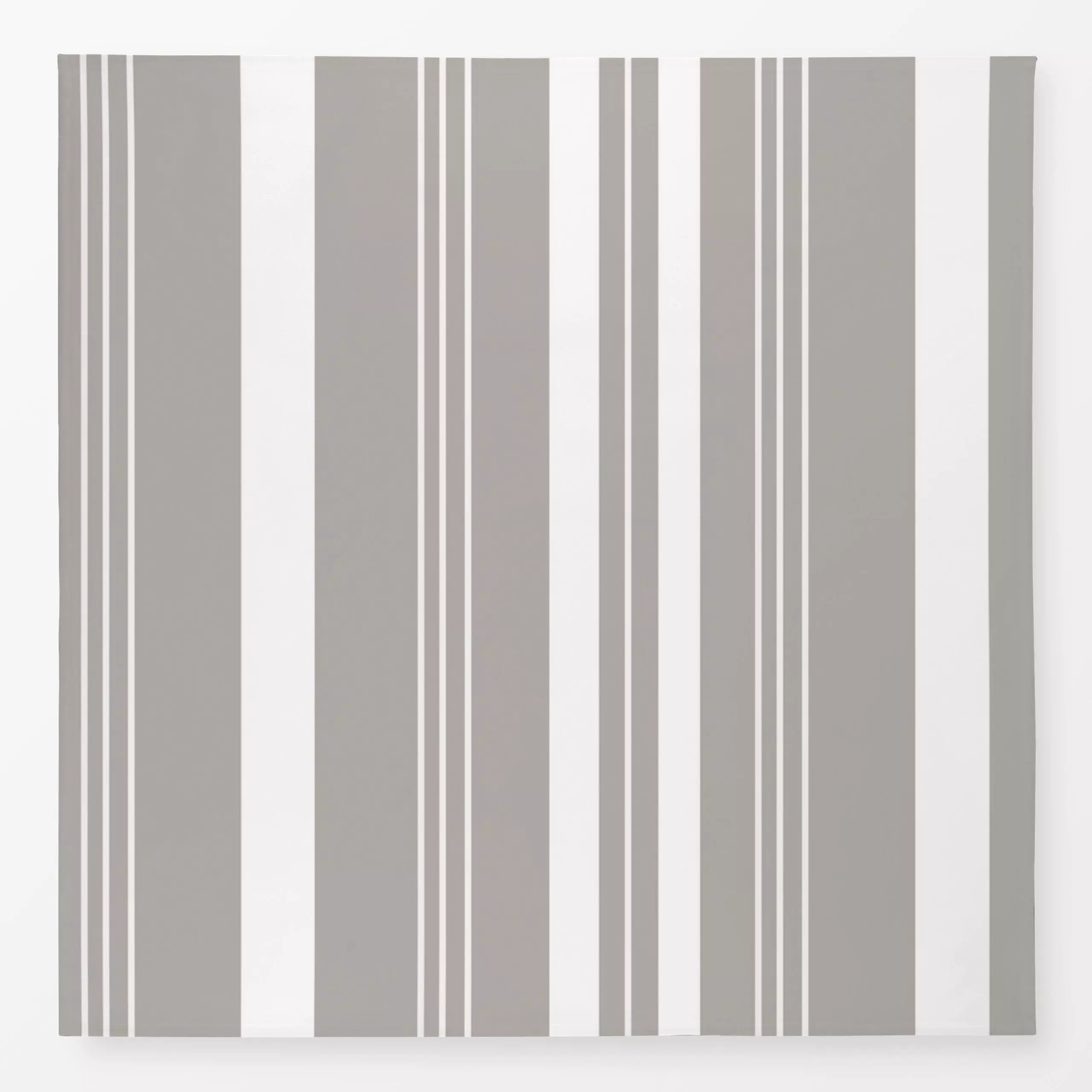 Tischdecke Farmhaus Streifen taupe - Sommer, Symbole & Muster - von „Alisa Knöß"; Linien, grau, Streifen, Striche, landhaus,...