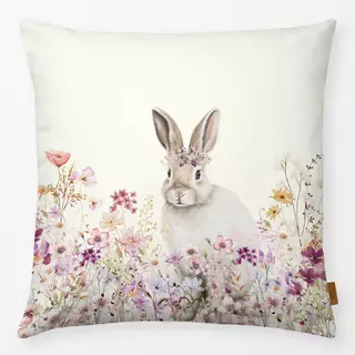 Kissen Cottage Spring Hase im Feld