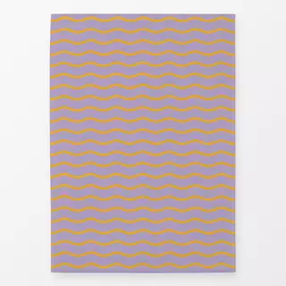 Geschirrtücher Gelbe Wellen auf lila