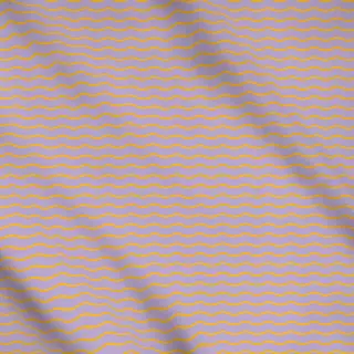 Meterware Gelbe Wellen auf lila