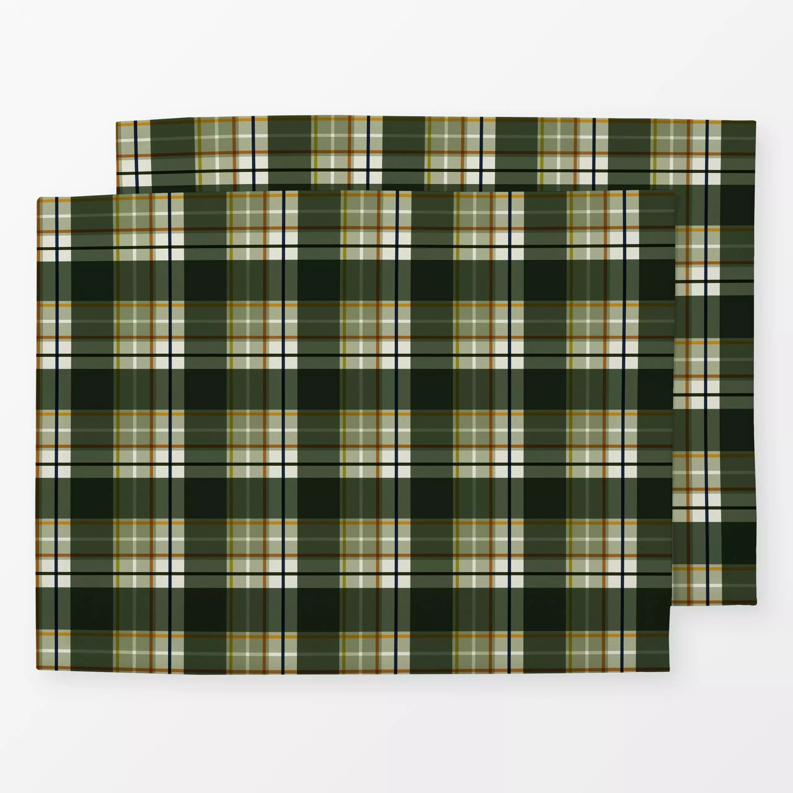 Tischset Karo grün - Herbst, Symbole & Muster - von „Julia Schumacher"; Wald, Karo, Karos, kariert, juliaschumacher, Tartan,...
