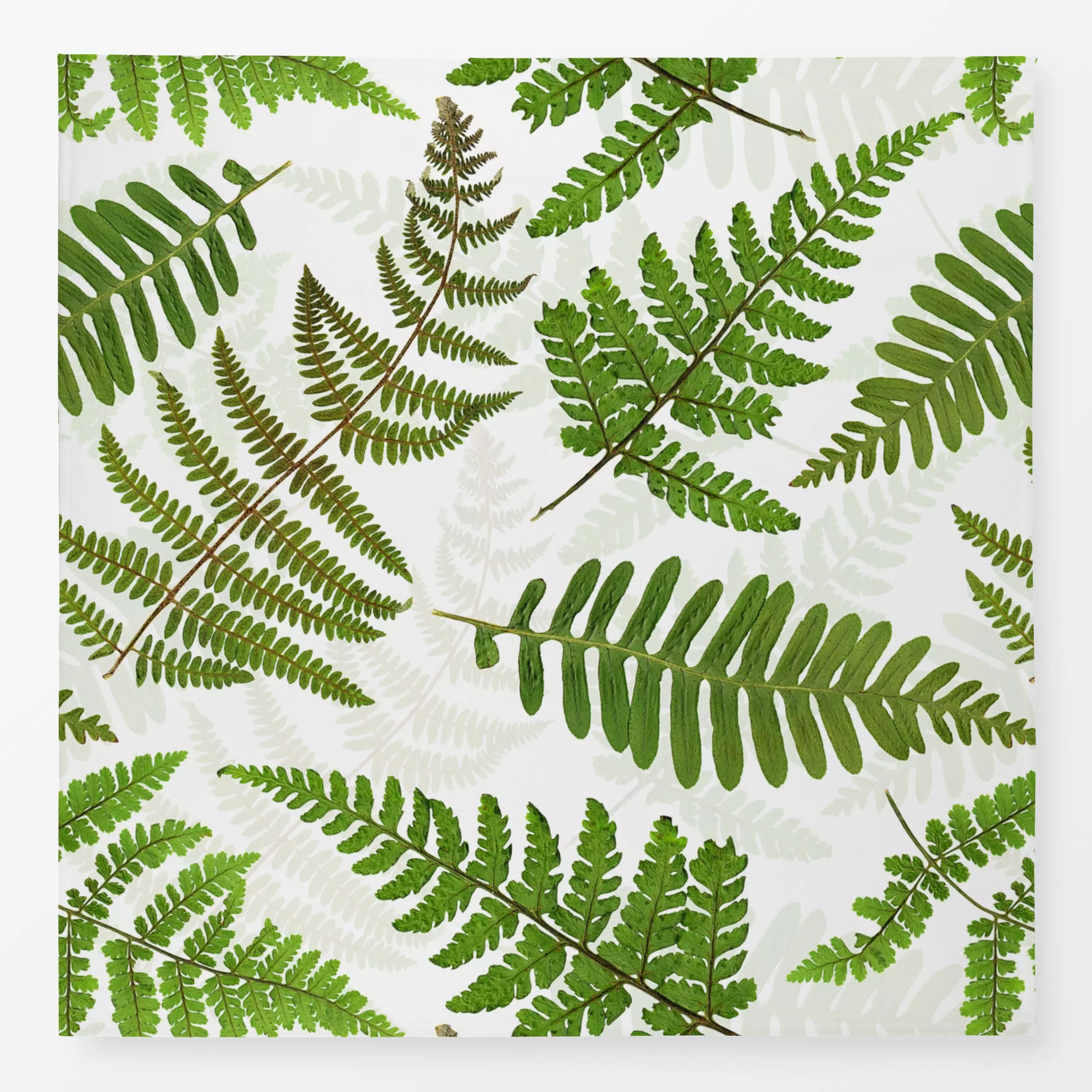 Tischdecke Farnblätter Wald - Blumen & Florales, Sommer - von „Uta Naumann"; Muster, Blatt, Trockenblumen, skandinavisch, Bl...