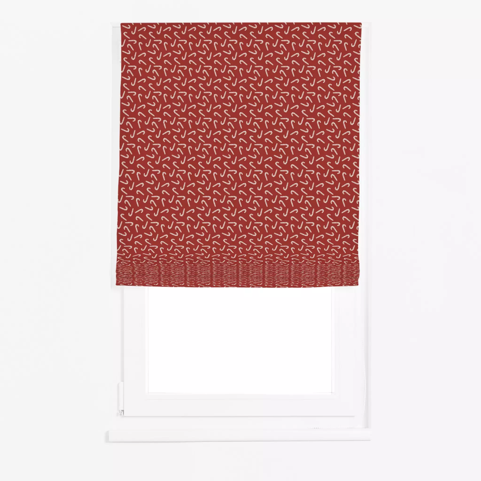 Raffrollo Muster Zuckerstangen rot Muster Zuckerstangen rot