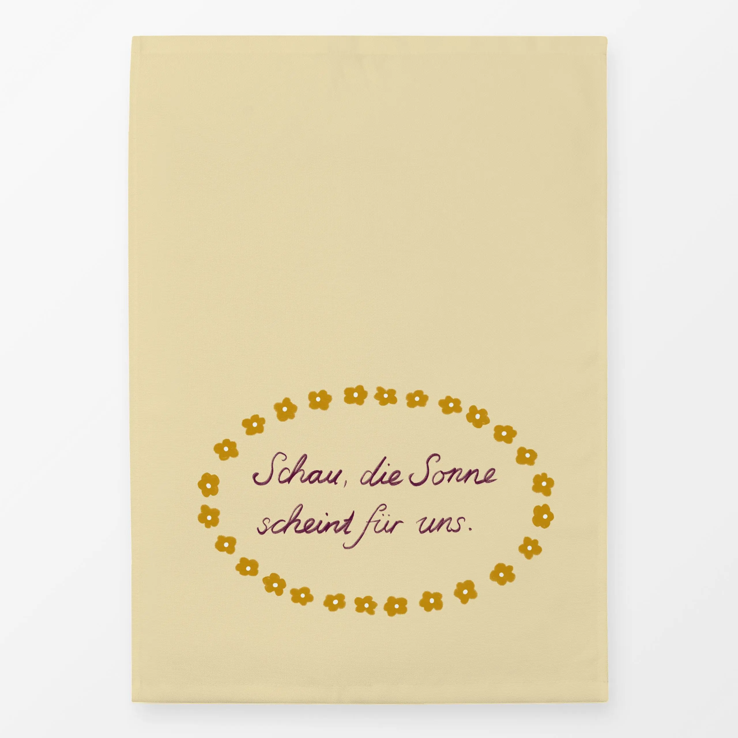 Geschirrtücher Die Sonne scheint für uns - Blumen & Florales, Sommer, Sprüche & Schriftzüge - von „Sophie Augustin Illustrat...