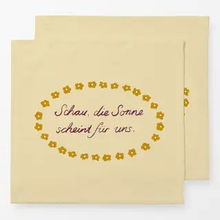 Servietten Die Sonne scheint für uns