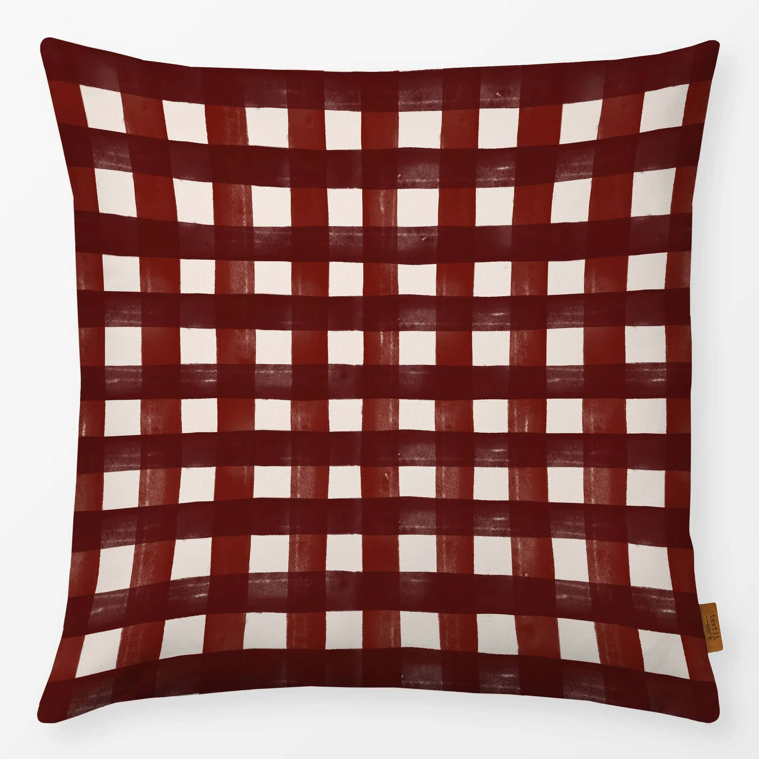 Kissen Art Karo rot - Symbole & Muster - von „Kruth Design"; Weihnachten, Karo, weihnachtlich, Weihnachtsdeko, klassisch, wi...
