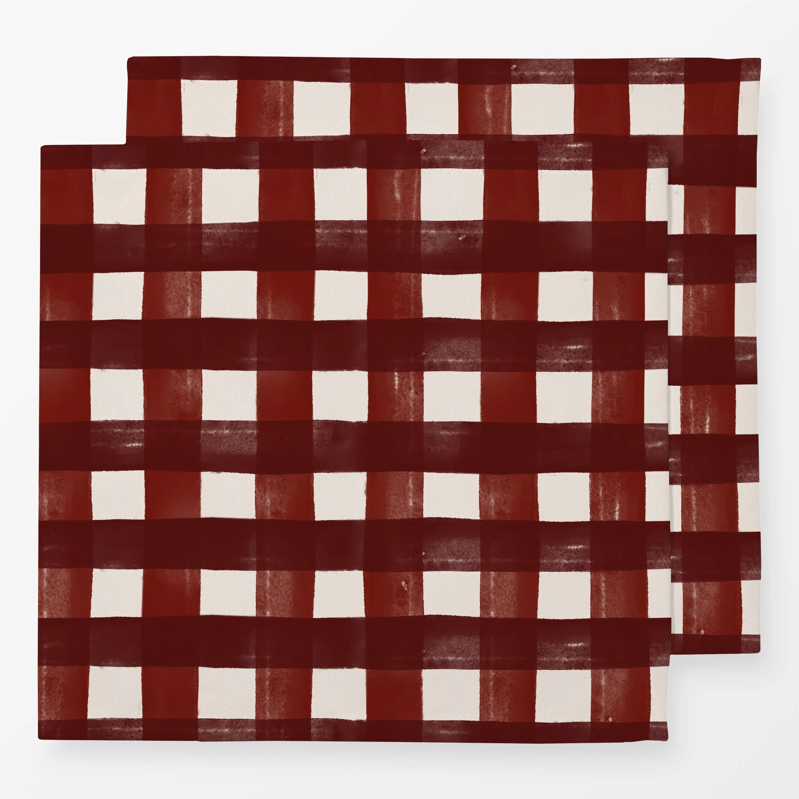 Servietten Art Karo rot - Symbole & Muster - von „Kruth Design"; Weihnachten, Karo, weihnachtlich, Weihnachtsdeko, klassisch...
