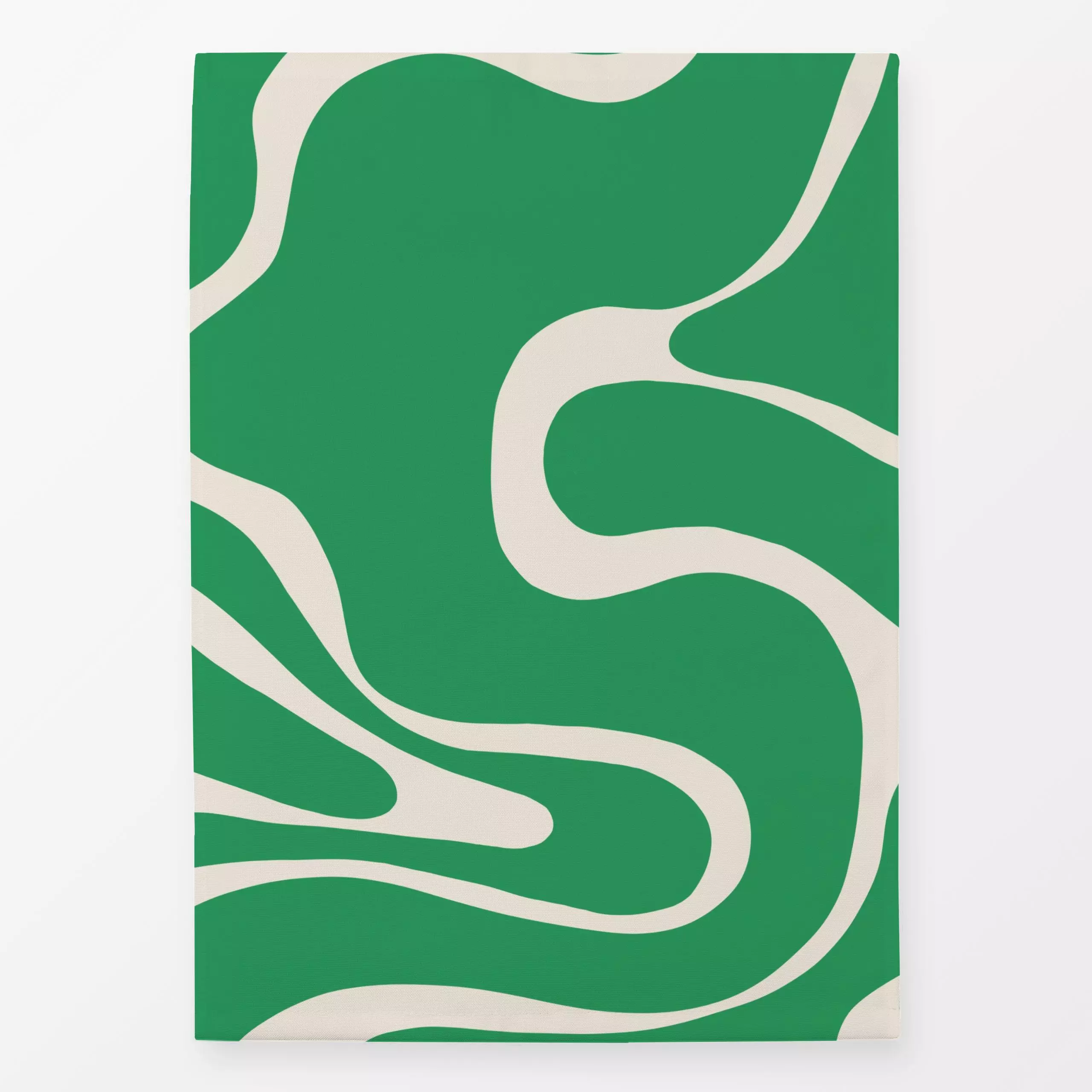 Geschirrtücher High-Five Grün Beige - Symbole & Muster - von „textilwerk"; abstrakt, Geburtstag, modern, grafisch, bunt, par...