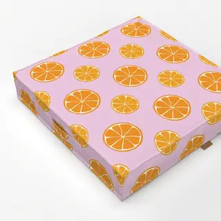Bodenkissen Orangen Limonade rose