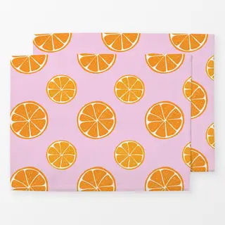 Tischset Orangen Limonade rose