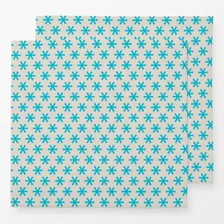 Servietten Muster Schneeflocken türkis