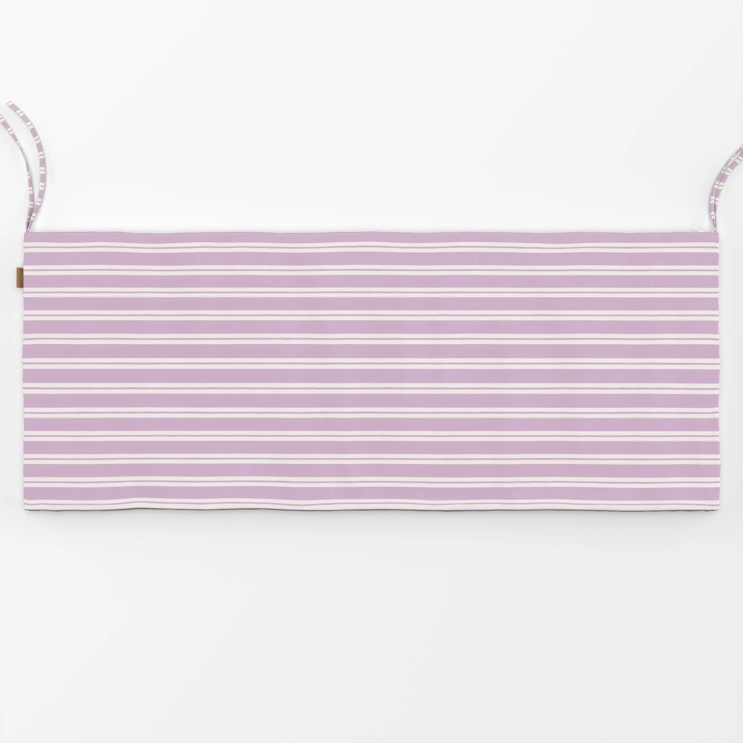 Bankauflage Streifen Beige Lila Flieder - Frühling, Symbole & Muster - von „Kathrin Woo"; Streifen, modern, trend, stripes, ...