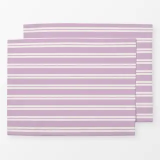Tischset Streifen Beige Lila Flieder