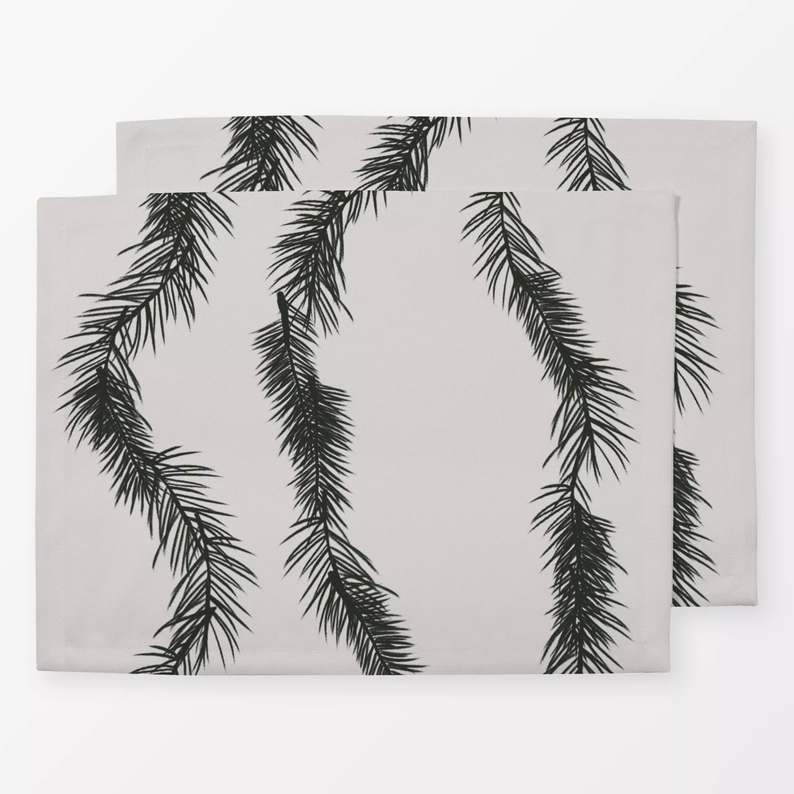 Tischset Girlande Beige Grün - Weihnachten, Winter - von „textilwerk"