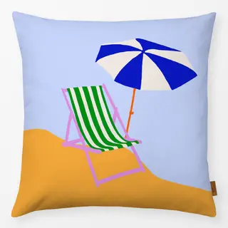Kissen Liegestuhl Strand Gelb