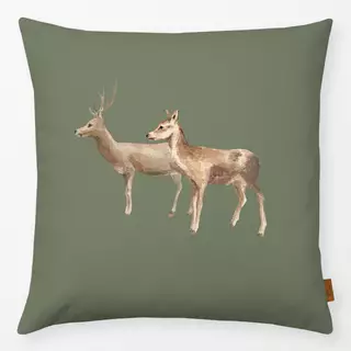 Kissen Rehe oilgreen