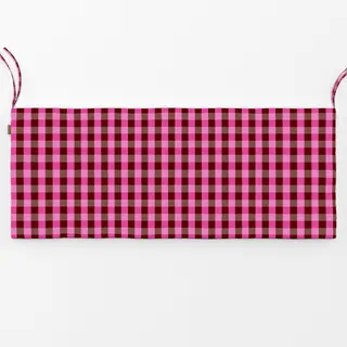 Bankauflage Bordeaux Pink Gingham