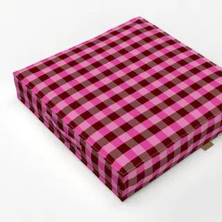 Bodenkissen Bordeaux Pink Gingham