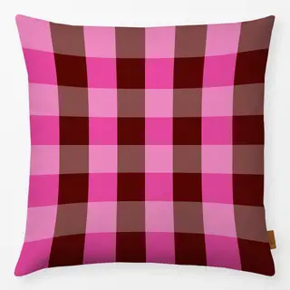 Kissen Bordeaux Pink Gingham