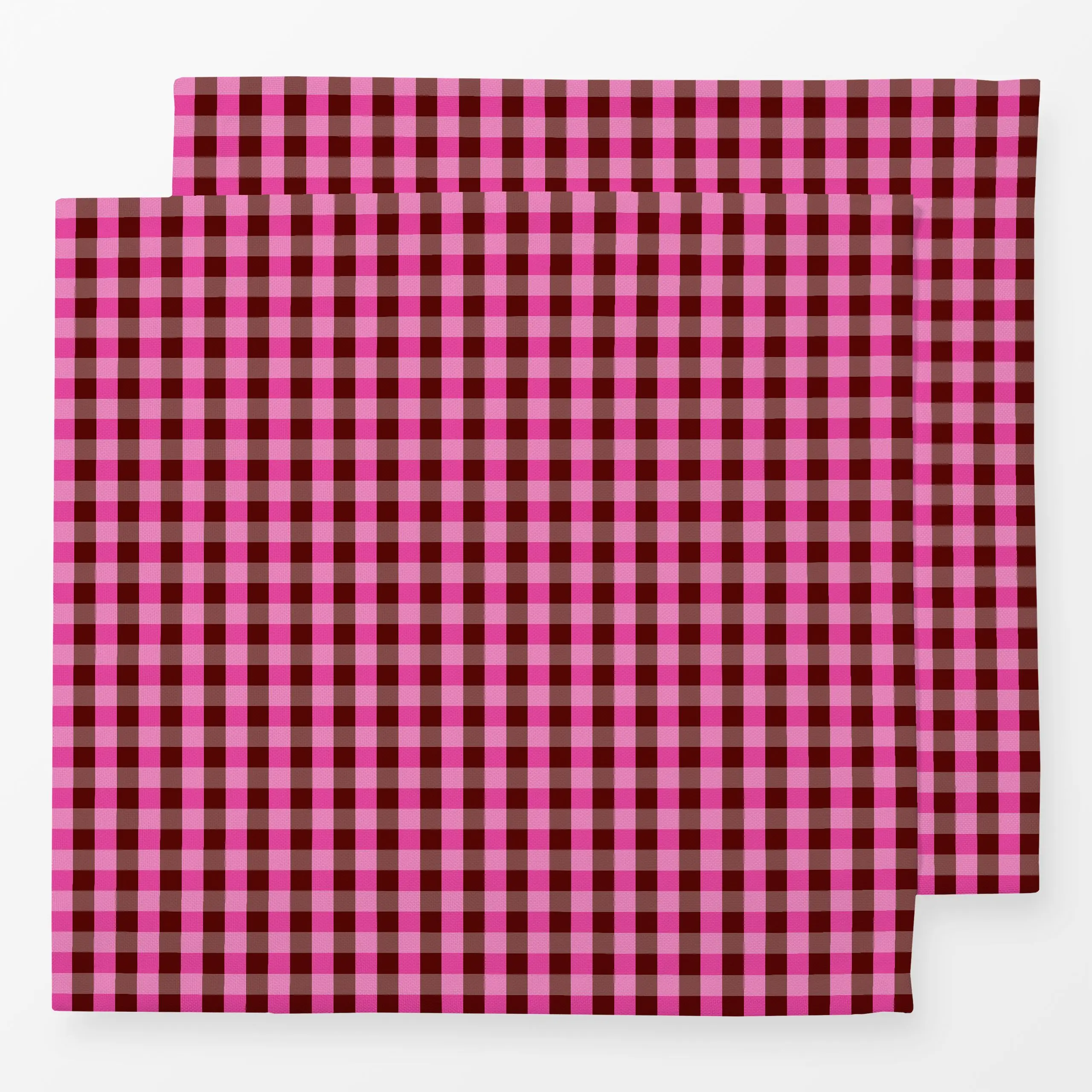 Servietten Bordeaux Pink Gingham - Herbst, Symbole & Muster - von „Carolin Vonhoff"; trend, Herbst, kariert, gingham, bordea...