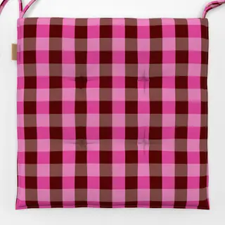Sitzkissen Bordeaux Pink Gingham