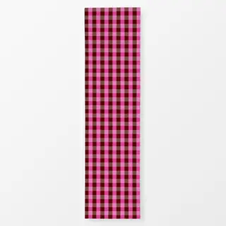 Tischläufer Bordeaux Pink Gingham