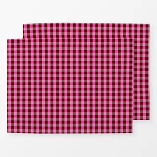 Tischset Bordeaux Pink Gingham