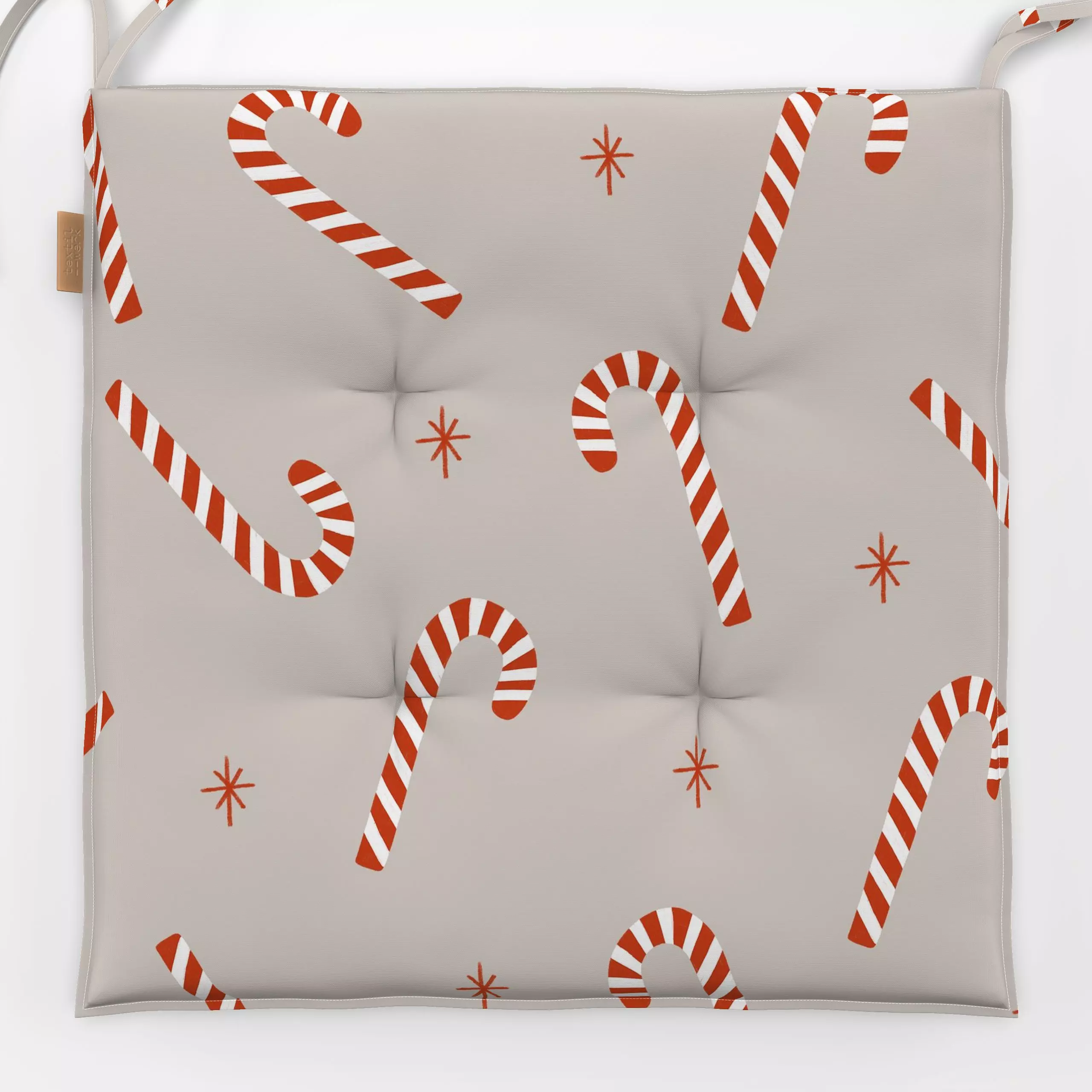 Sitzkissen Zuckerstange - Weihnachten, Anlässe - von „Menina Lisboa "; Merry Christmas, Weihnachten, AmericanChristmas, Cand...