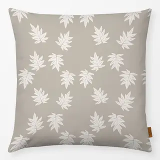 Kissen Herbstblätter in Greige