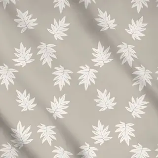 Meterware Herbstblätter in Greige